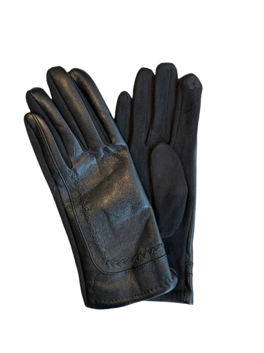 Faux Leather Gloves