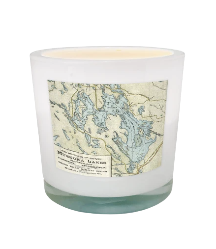 Lake Muskoka Map Candle